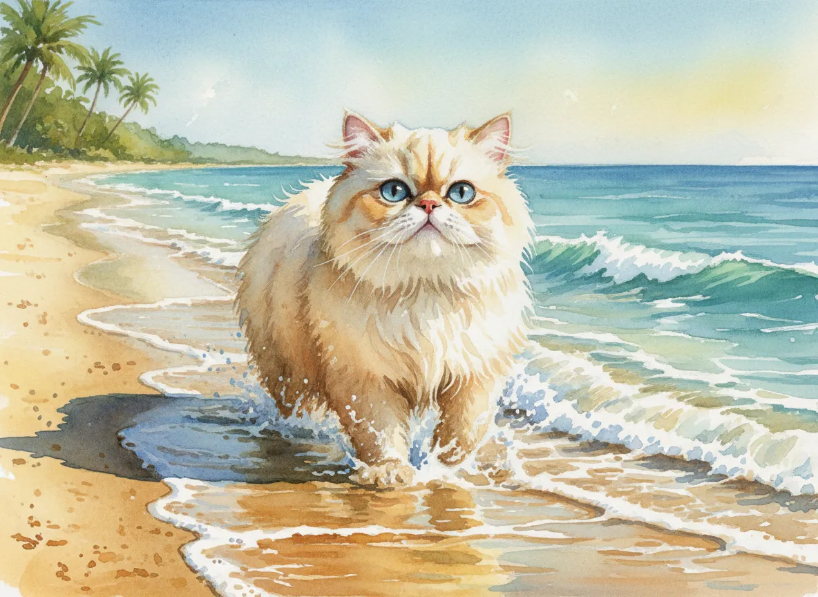Persian watercolor calendar month 6